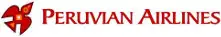 Peruvian Airlines logo featuring a red and orange stylized abstract symbol next to the company name.